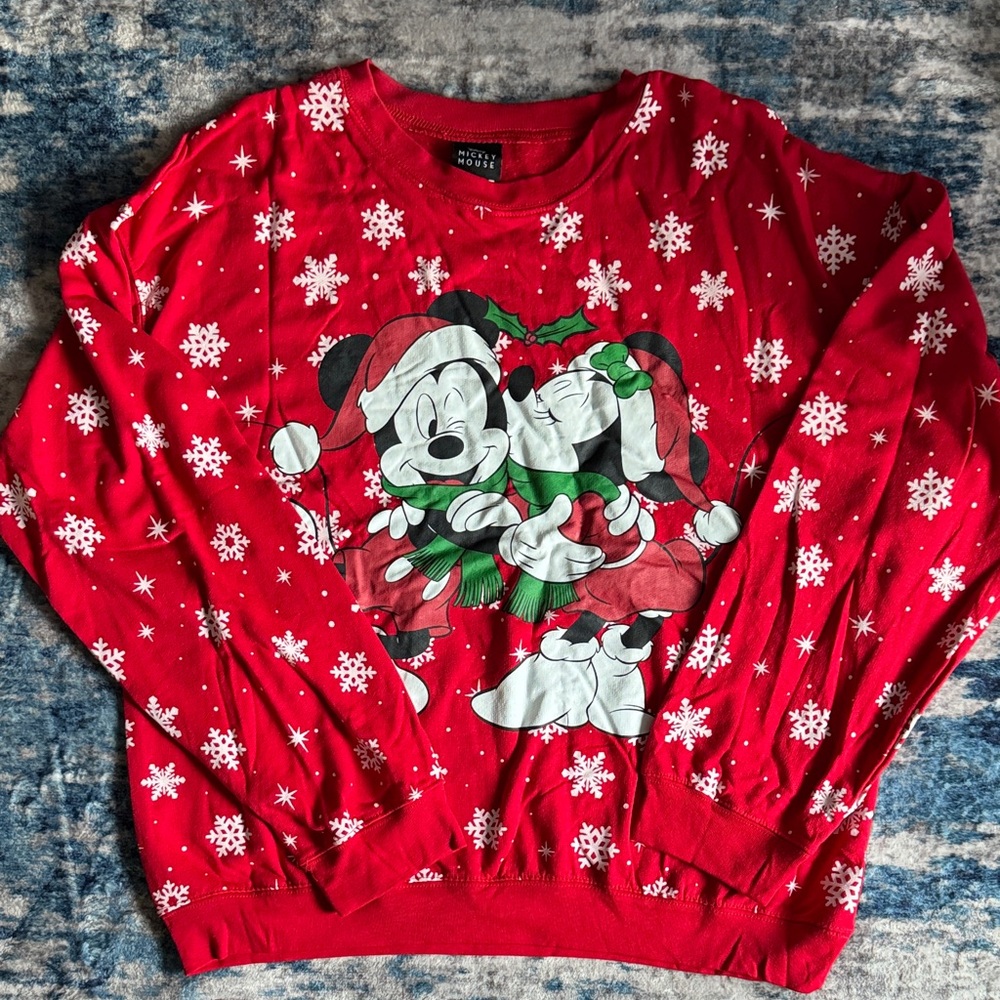 Red Mickey and Minnie Christmas Sweater